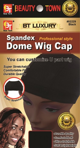 SPANDEX DOME WIG CAP BLACK 